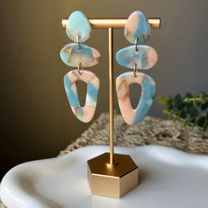 Lucelle Collection: Polymer Clay Statement Earrings for wholesale by Adriana Maria Designs