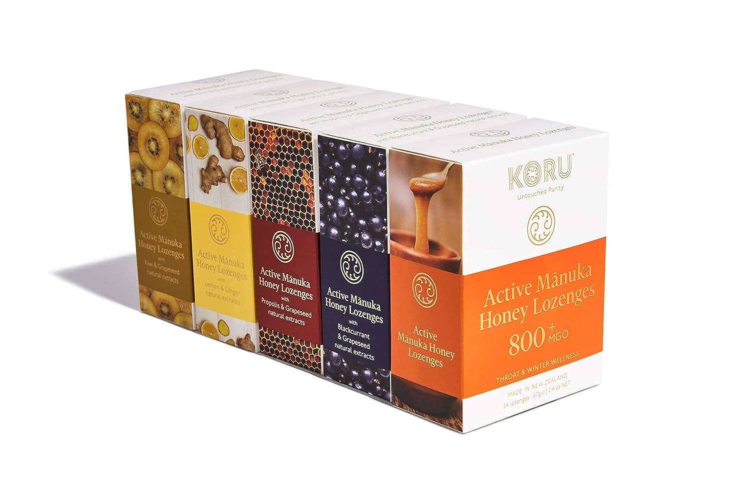 Koru – Großhandel Lutschtabletten/Hustenbonbons – KORU Manuka Honig Lutschpastillen mit Schwarze Johannisbeere & Traubenkernextrakten (MGO 800+)7
