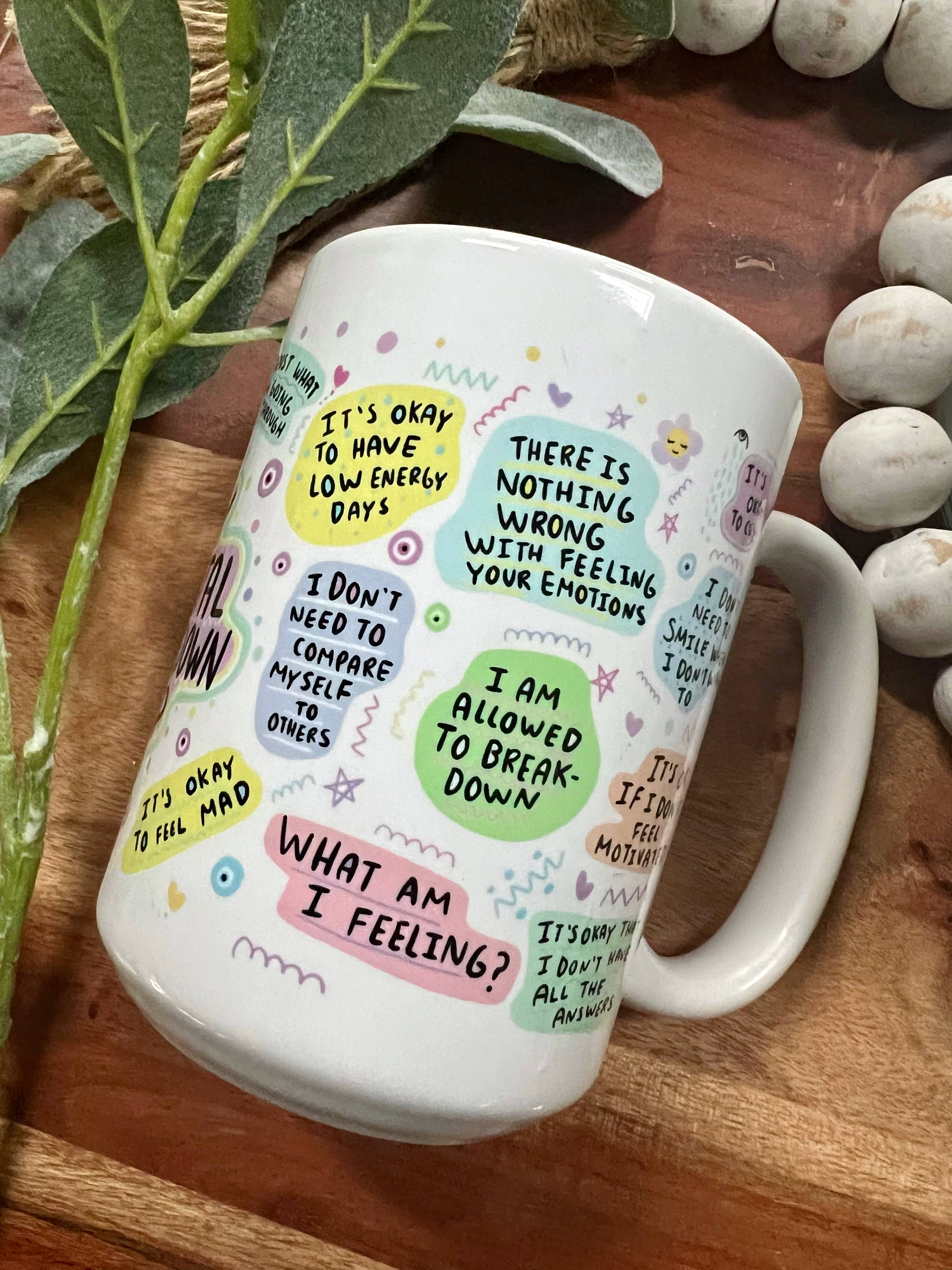 Boho Sips – wholesale Coffee mug – Mental Breakdown Coffee Mug, Anxiety, Affirmations, Therapy1