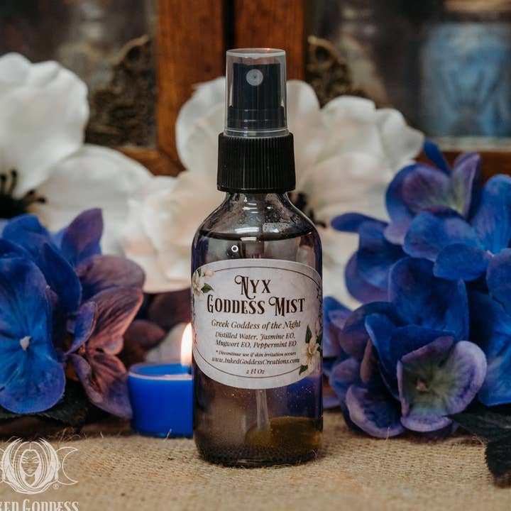 Nyx Goddess Mist, Greek Goddess of the Night for wholesale by Inked Goddess Creations