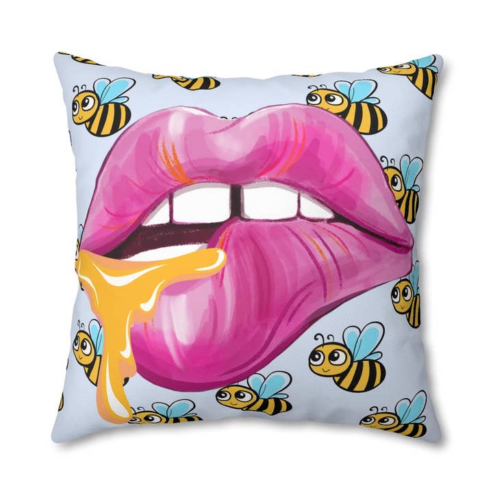 Sweet Honey Pillow Case - Throw Pillow Cover - Grandmillennial Style for wholesale by Peccole House