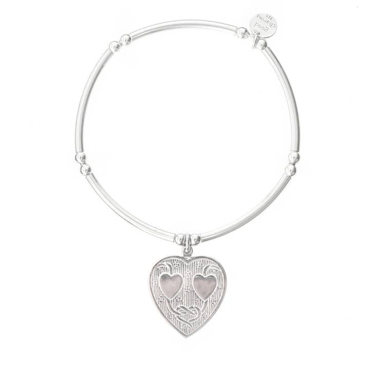 Double Heart Bangle for wholesale by Good Charma