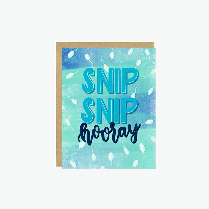Little Lovelies Studio - Wholesale Baby Card - Snip Snip Hooray Vasectomy Card
