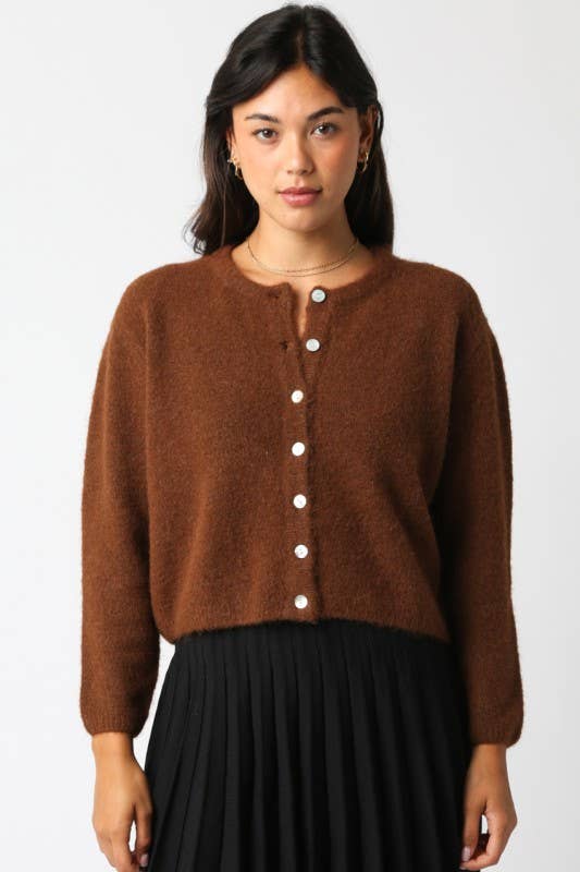 Olivaceous - Wholesale Knit Top - Women's - Lucy Button Knit Top0