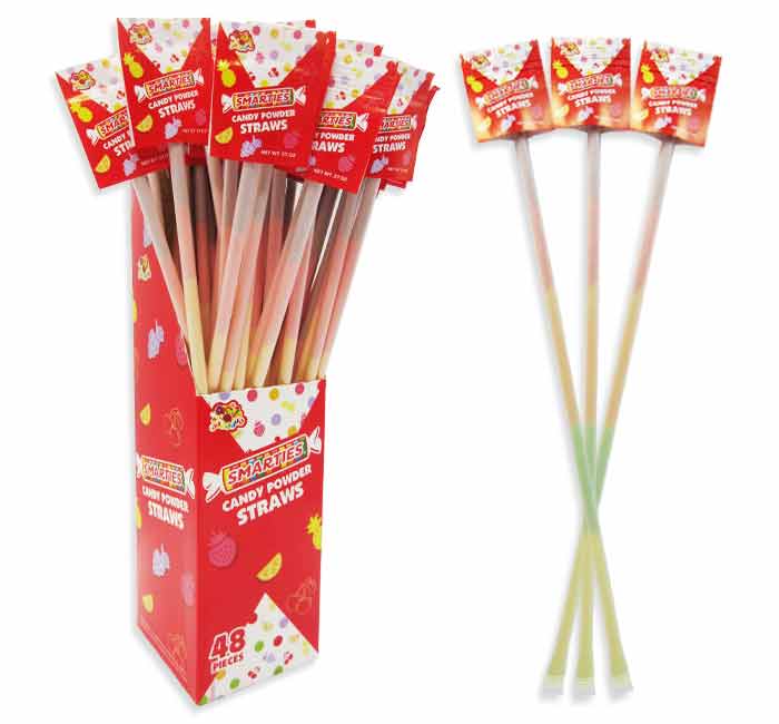 I Got Your Candy - Wholesale Hard Candy - Albert's Smarties Candy Powder Straws 0.37oz - 48ct1