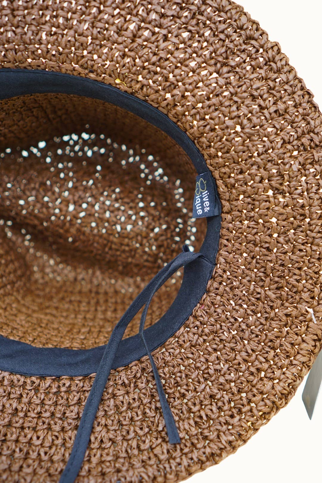 Olive & Pique - Wholesale Straw Hat - Women's - Paper Straw Crochet Packable Fedora, Adjustable2