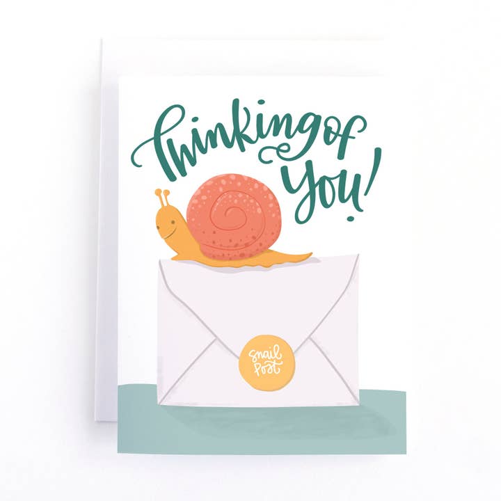 Pensées pour toi ! Carte postale pour la vente par Pedaller Designs