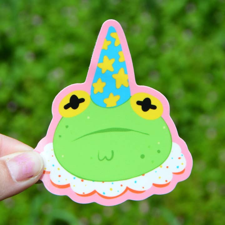 Frog Wizard Sticker for wholesale by Bus 20 Ceramics