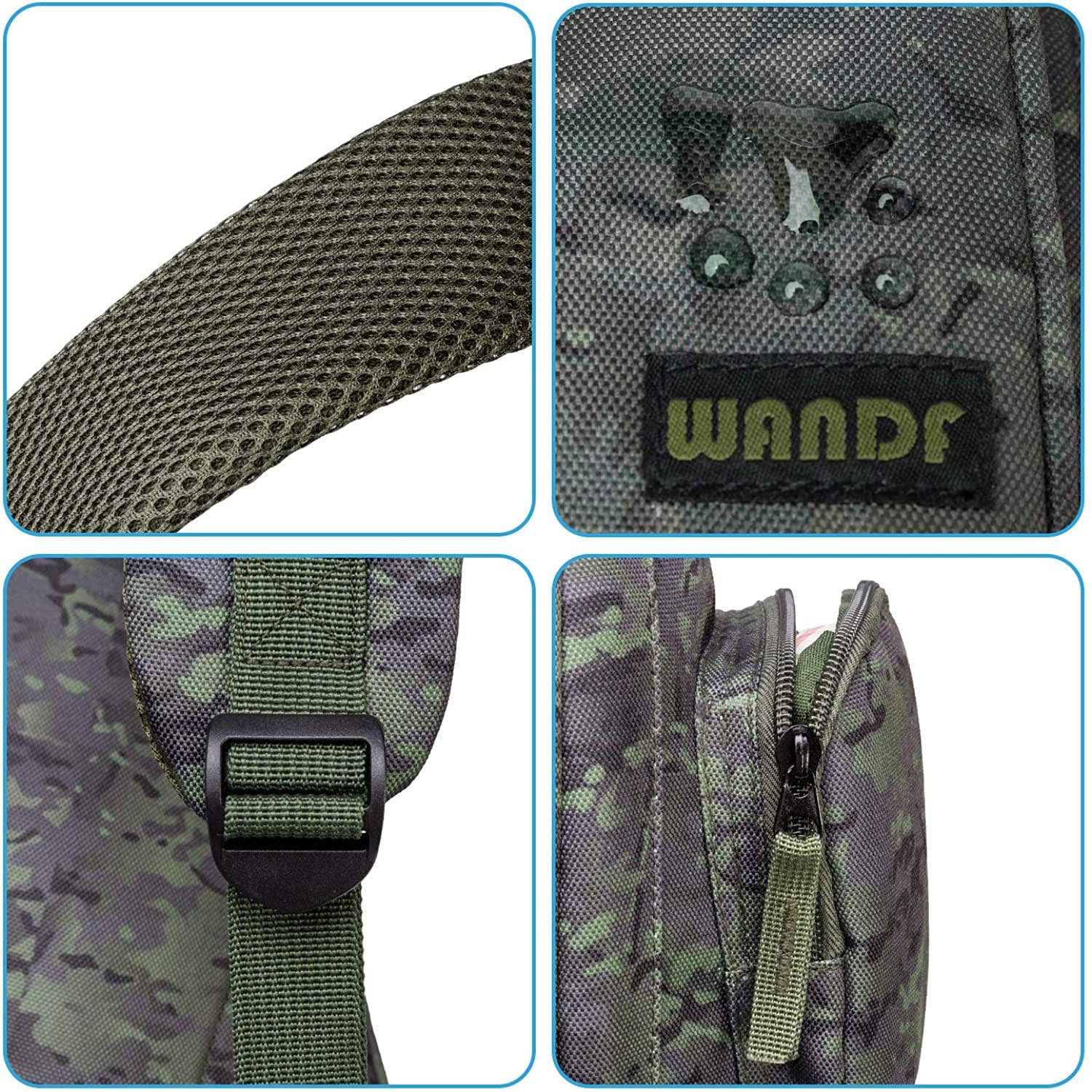 wandf - Vendita all'ingrosso Zaino - Unisex - Zaino da viaggio WANDF 8026 Sling One Strap di grandi dimensioni5