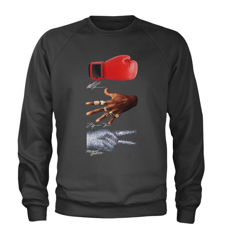 Expression Tees - Wholesale Graphic Sweatshirt - Unisex - Tyson Jordan Jackson Iconic Hands Adult Crewneck Sweatshirt