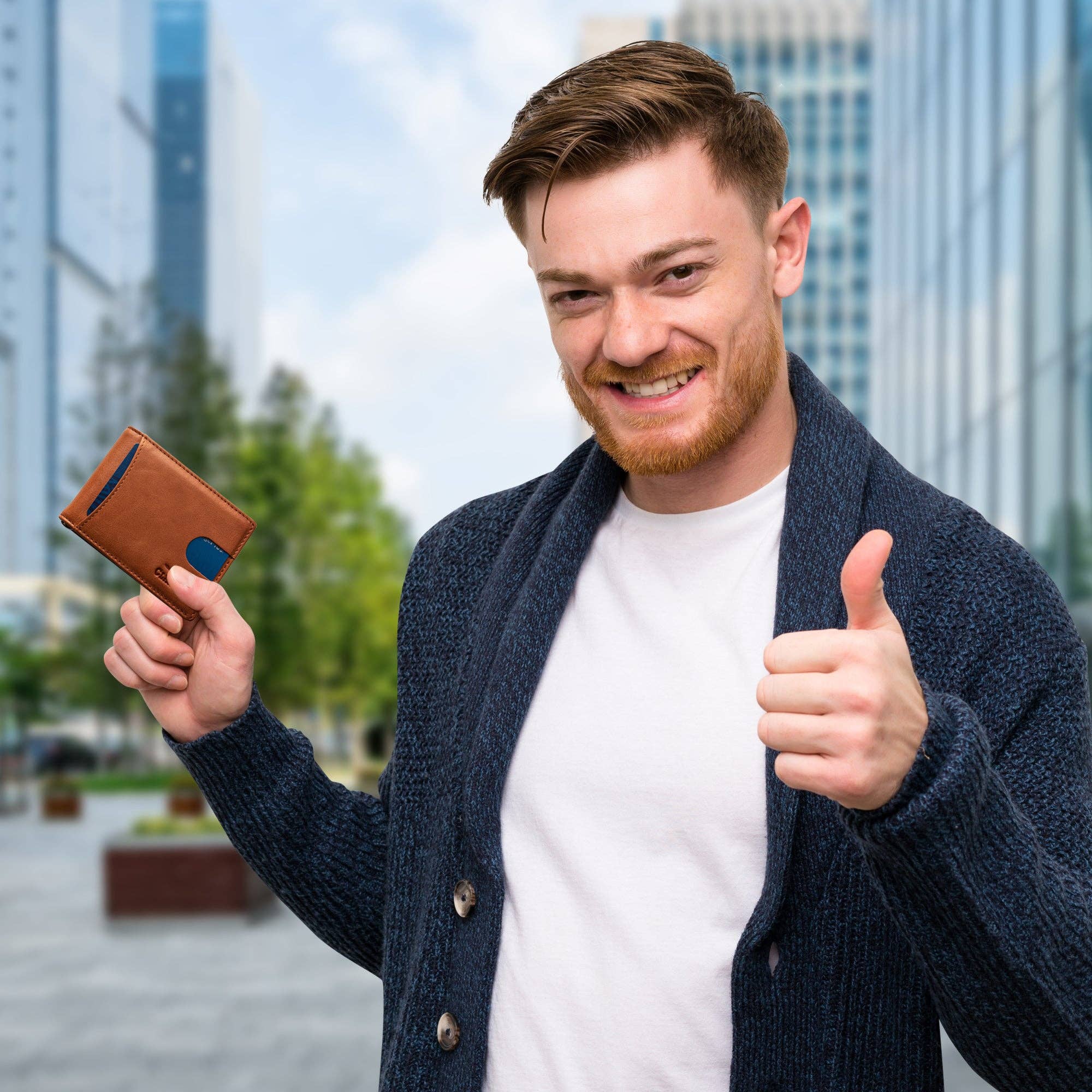 Claasico - Wholesale Wallet - Men's - Small bifold leather money clip wallet with pull strap20