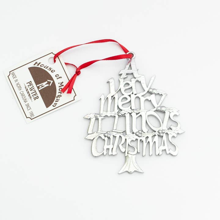 House of Morgan Pewter - Vendita all'ingrosso Decorazione - Un Ornamento di Natale Molto Allegro - Stati e Città12