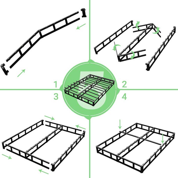 Queen 3 Inch Low Profile Box Spring Heavy Duty Metal Bed Base Mattress Foundation for wholesale on Faire3