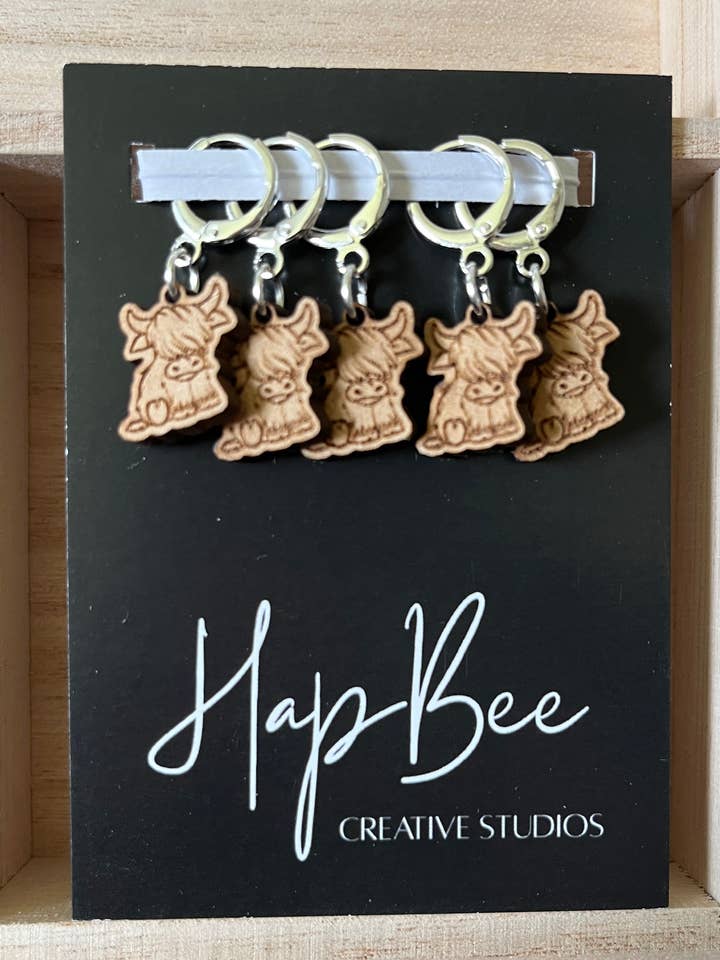SHAGGY COOS Stitch Marker set for wholesale by HapBee Creative Studios
