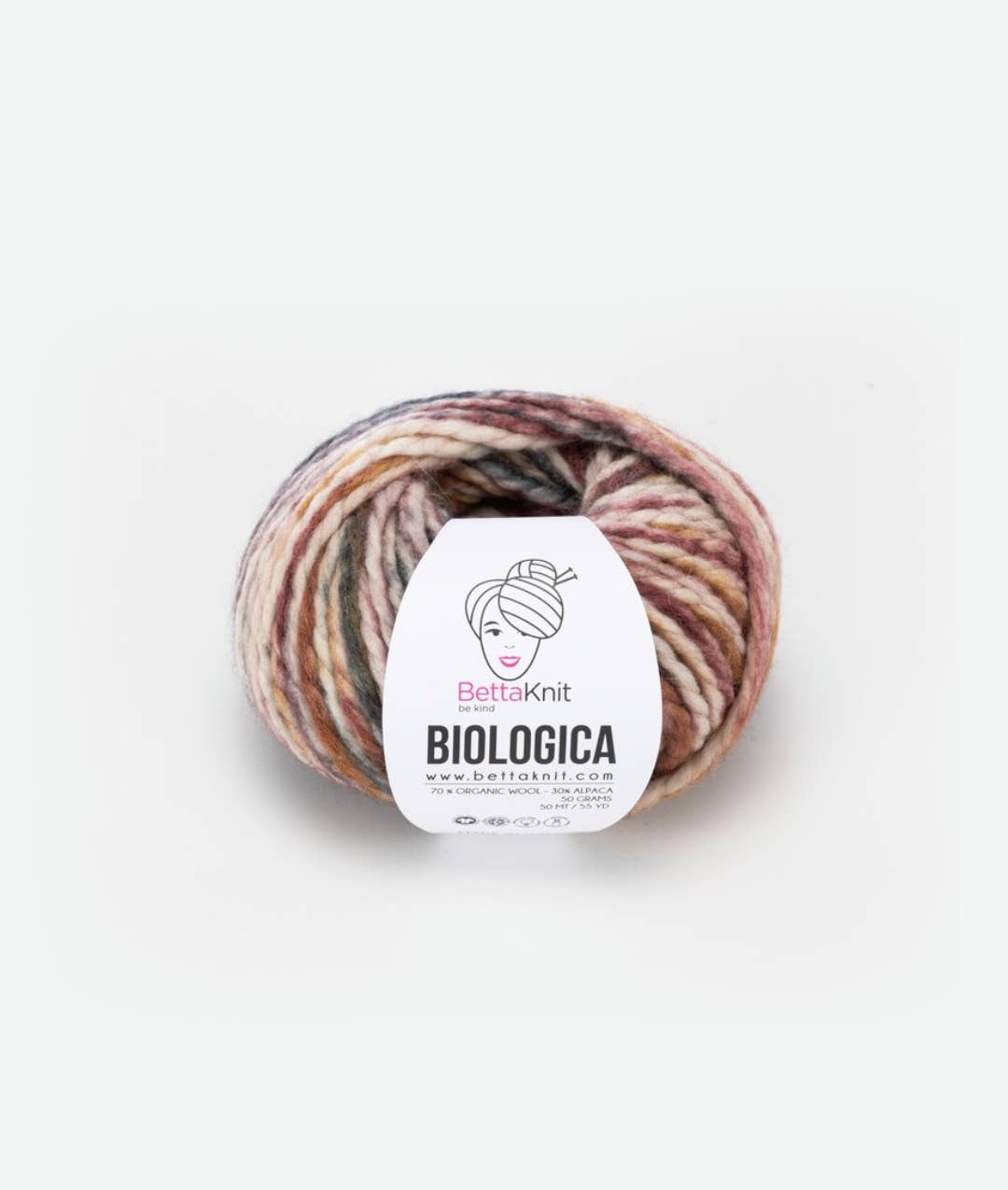 BettaKnit - Wholesale Yarn - Biologica Print - 70% Organic Wool 30% Alpaca Yarn0