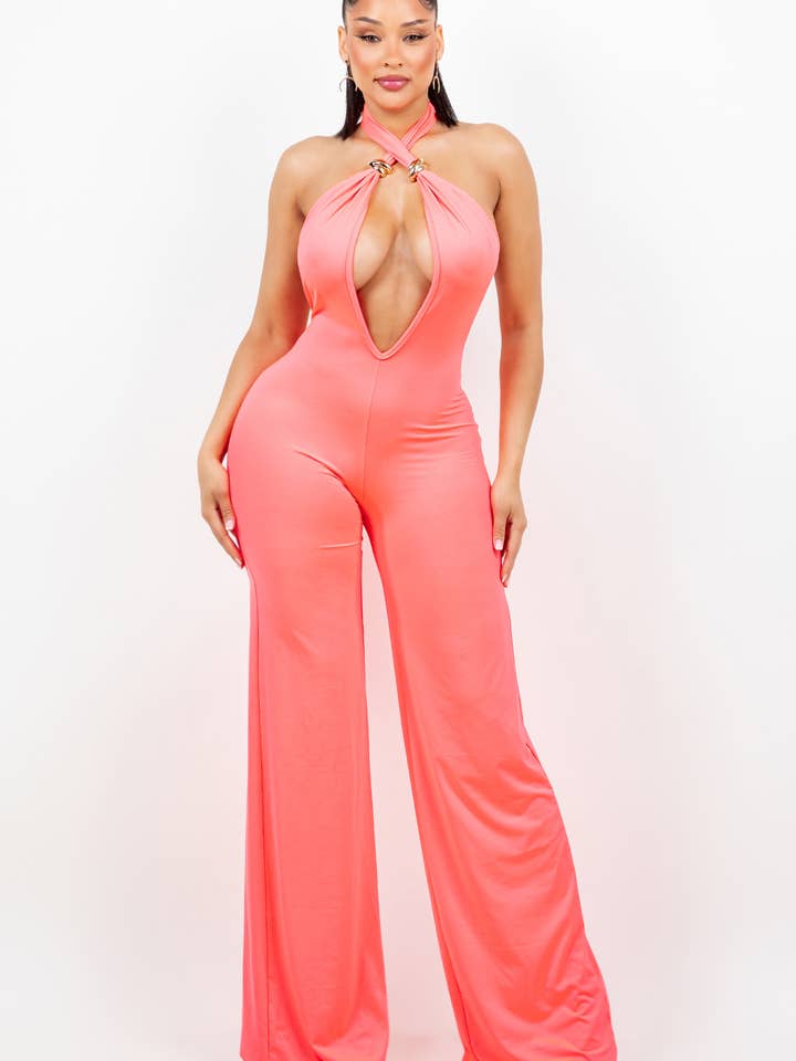TRIM DETAIL JUMPSUIT for wholesale by Belita Collection