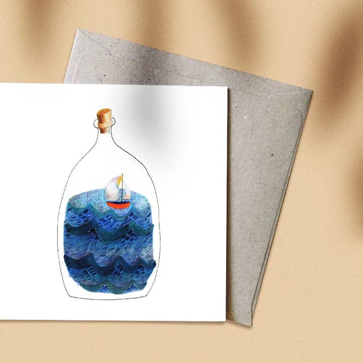 Biglietto d'auguri "Lo conservo per dopo" per la vendita all'ingrosso da parte di Natalie Martin | Australian Watercolour Artist