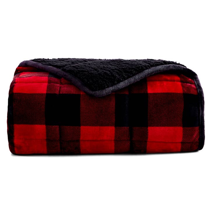 Sutton Home Fashions LLC - Wholesale Throw Blanket - Rejuve Velvet Sherpa Weighted Throw Blanket