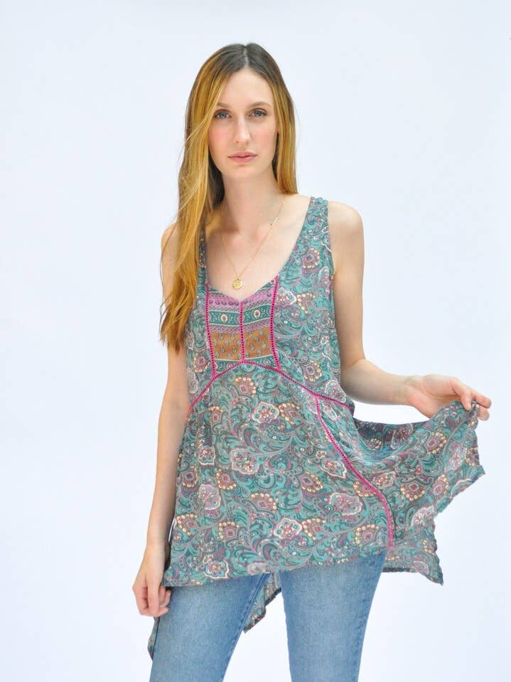 Cutting Edge Tunika - Øko Couture i Assorterede Print for engroshandel hos Guru