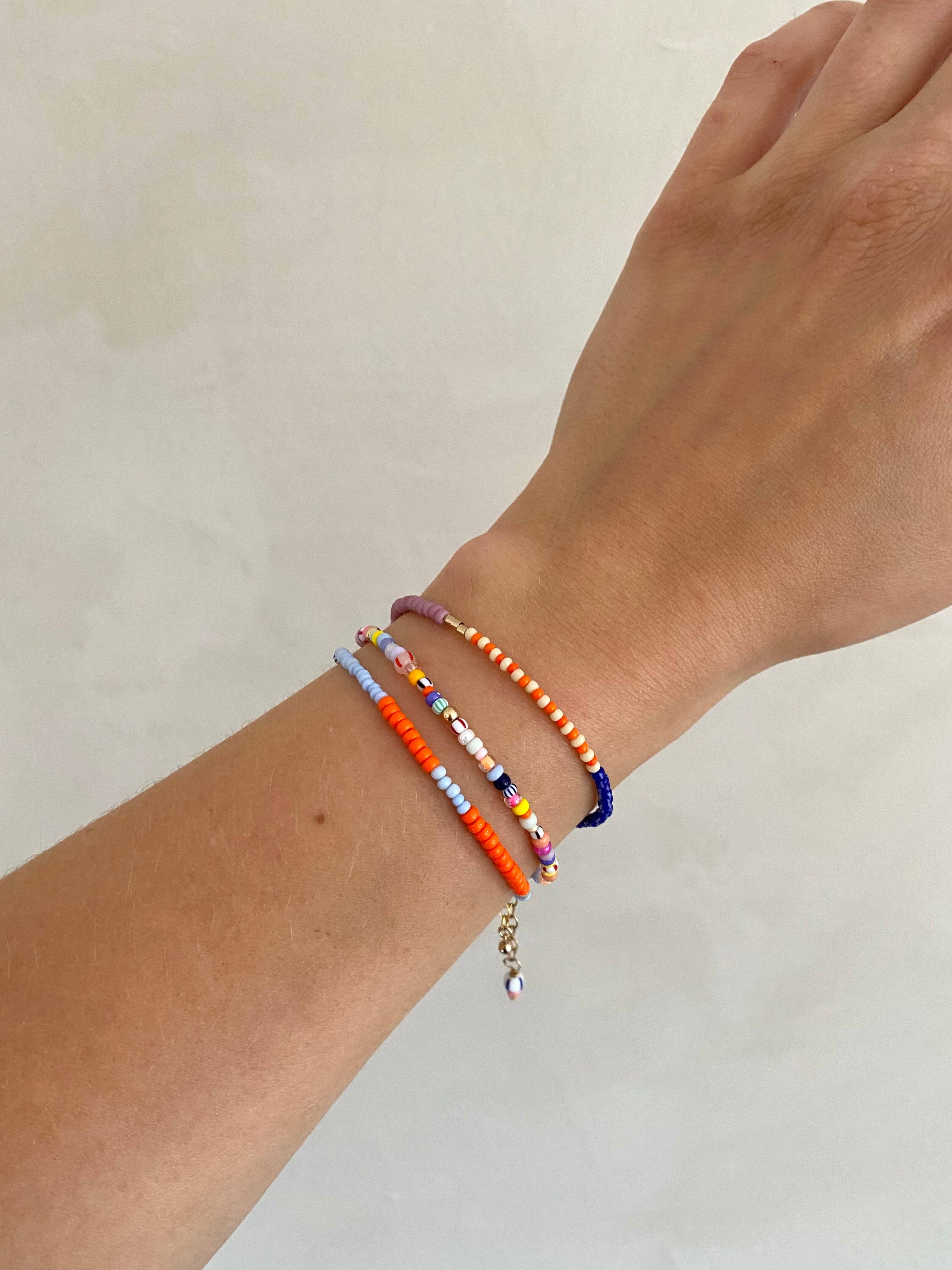 SAN SAN – Engroshandel Perlearmbånd – MONDO - farverig armbånd med glasperler, håndlavet3