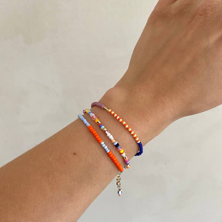 SAN SAN – Engroshandel Perlearmbånd – MONDO - farverig armbånd med glasperler, håndlavet3