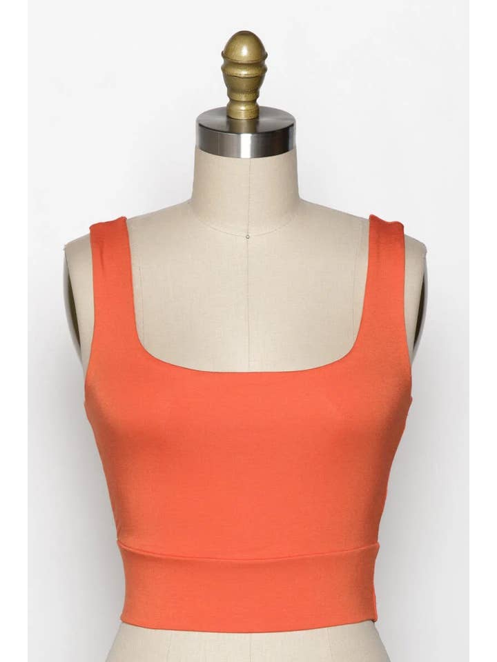 Final Touch - Wholesale Knit Top - Women's - Square Neck Fitted Crop Top - T1685943