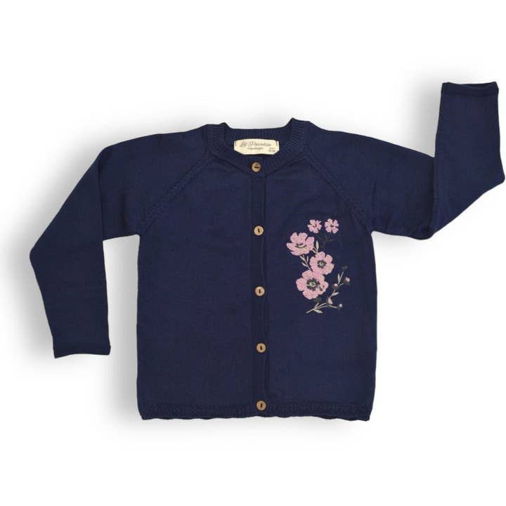 Dark blue Floral fantasy cardigan for wholesale on Faire
