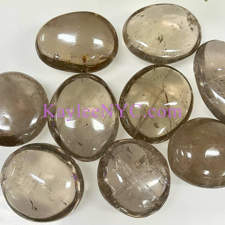KayleeNYC - Wholesale Spiritual Stone/Crystal - Wholesale Lot 2 Lbs Natural Smoky Quartz Palm stone Crystal