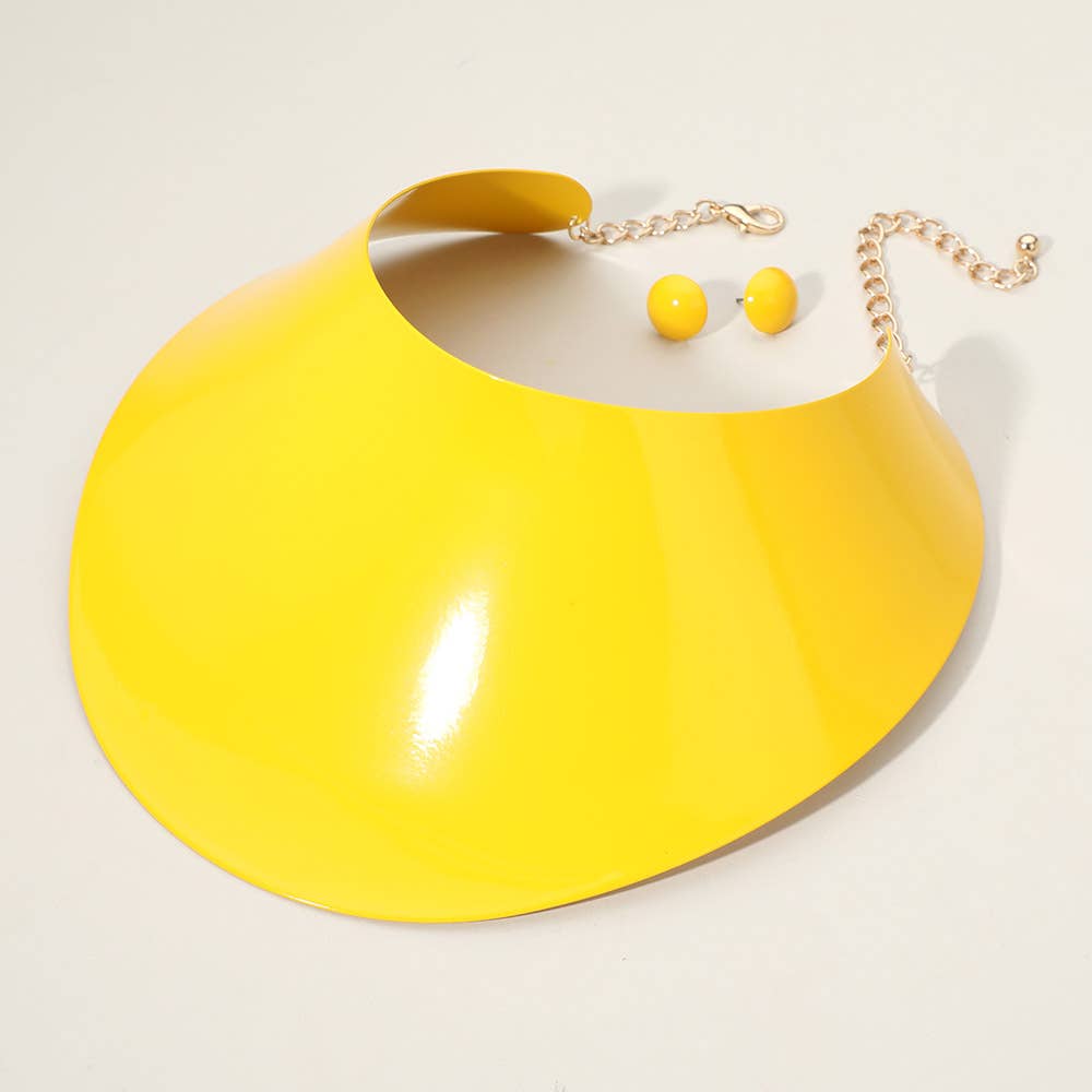 Sensibling Corp. - Vendita all'ingrosso Girocollo/collier - Collana Statement con Piastra in Metallo Oversize e Grassetto4