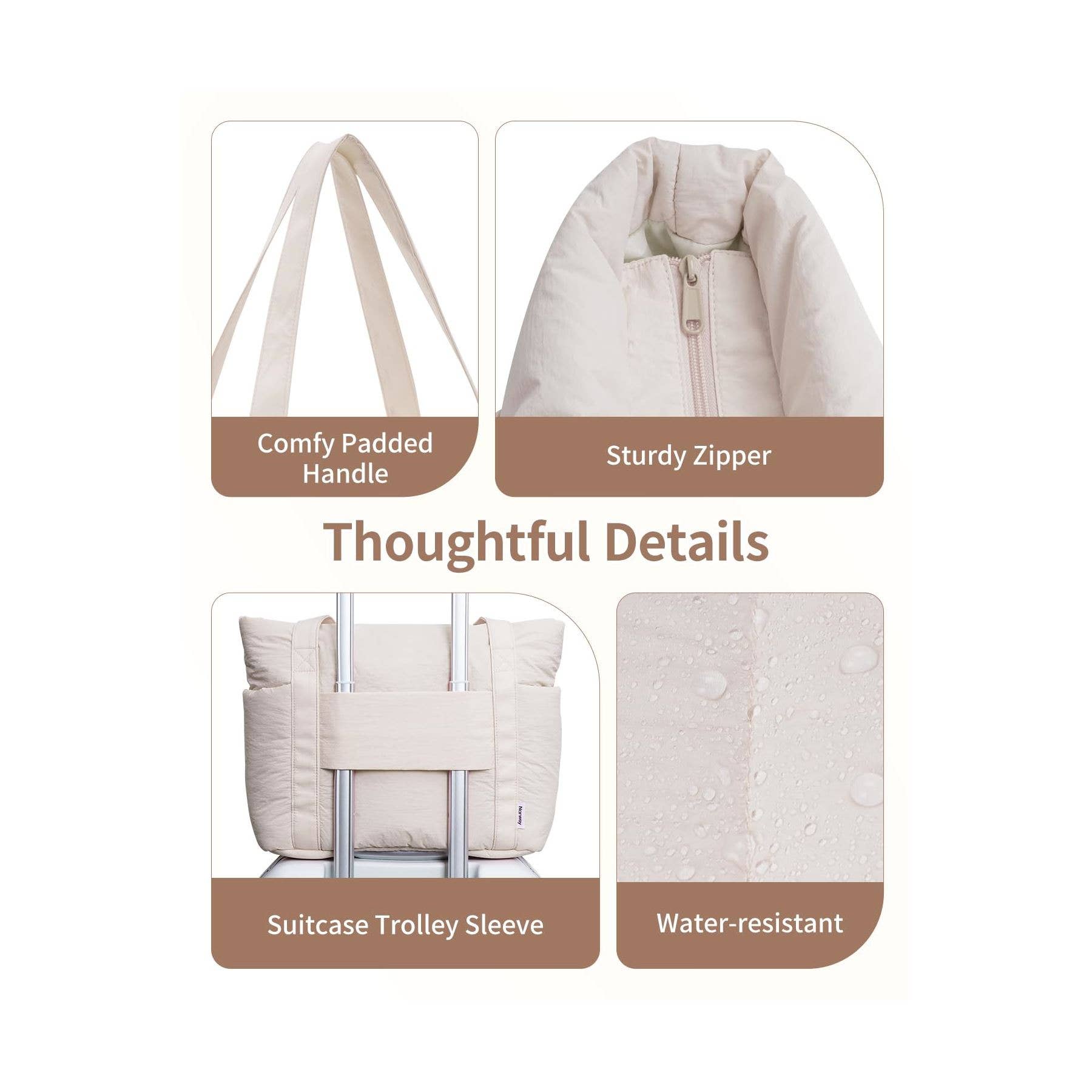 NARWEY INC - Vendita all'ingrosso Borsa tote - Donna - Borsa da viaggio Narwey Puffer per donne, adatta come bagaglio a mano.11