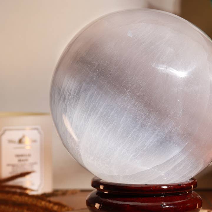 Natures Artifacts Inc - Wholesale Spiritual Stone/Crystal - Selenite Sphere XL | Crystal Sphere 2