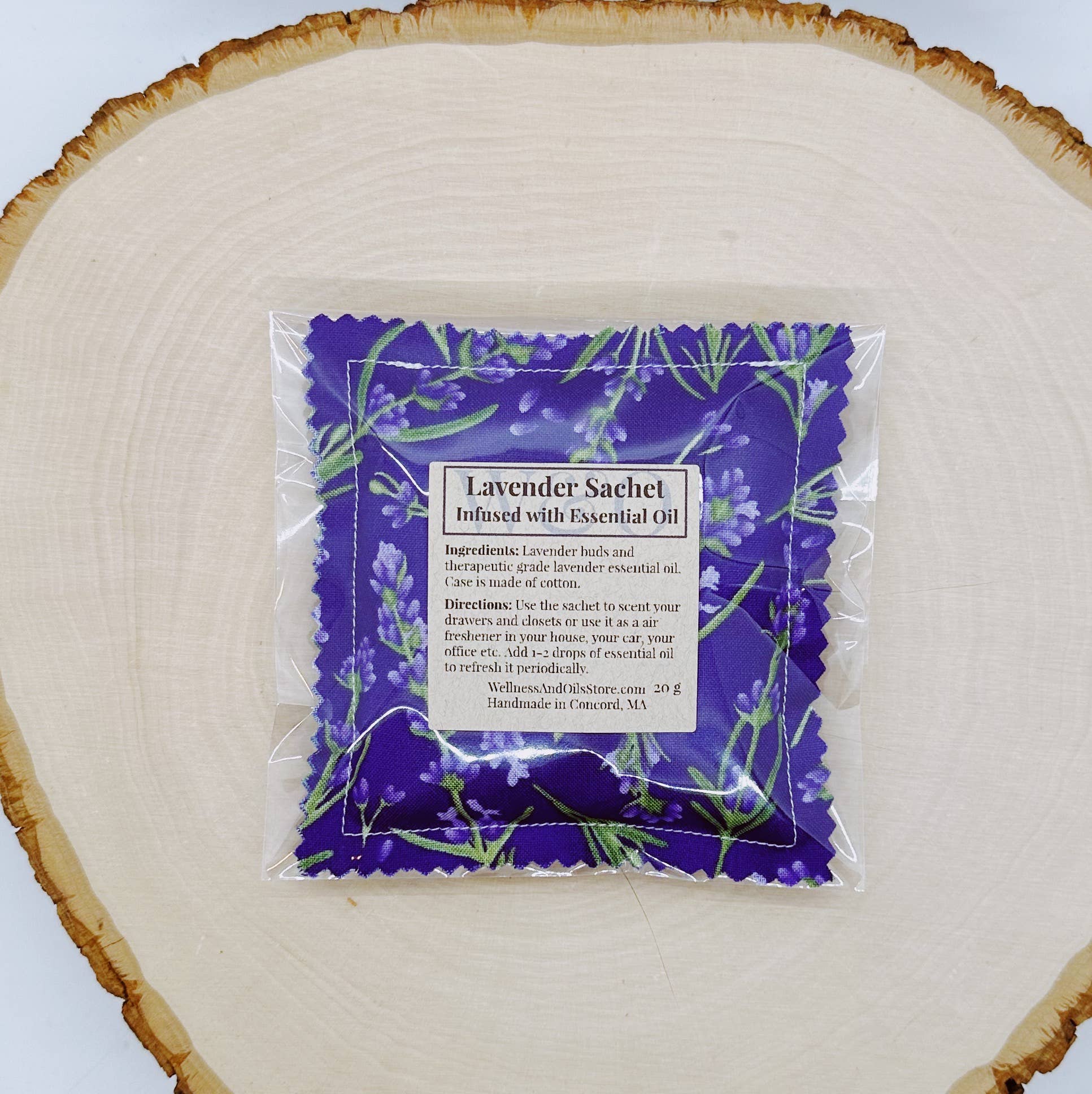 Wellness & Oils - Wholesale Sachet - Lavender Sachet Infused with Essential Oil-Purple2
