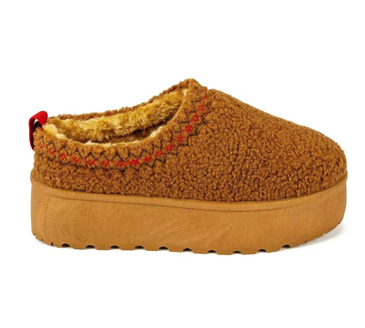 Pazzle - Wholesale Muiltjes - Dames - MOON-21 instapmuiltjes met schapenvacht en plateauzool voor dames0