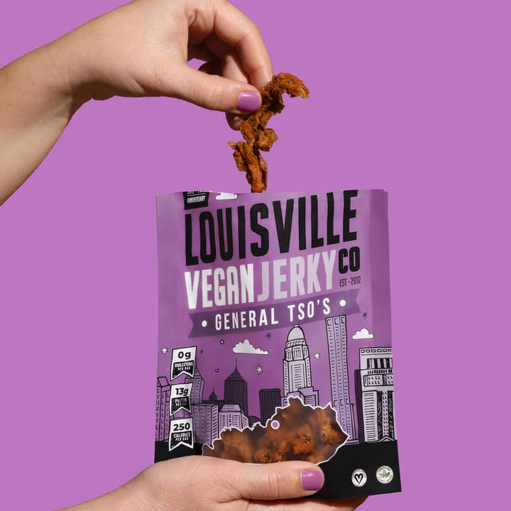 Louisville Vegan Jerky Co. - Wholesale Jerky - Vegan & Plant Based General Tso's Jerky 3 oz2