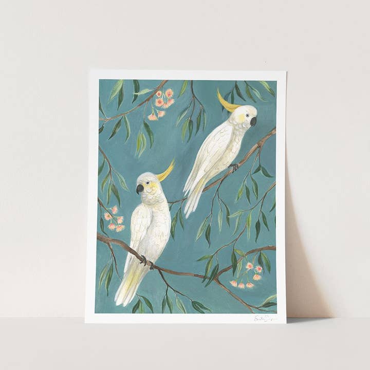 Imprimé Art Cockatoos pour la vente par Emilie Simpson Art & Design
