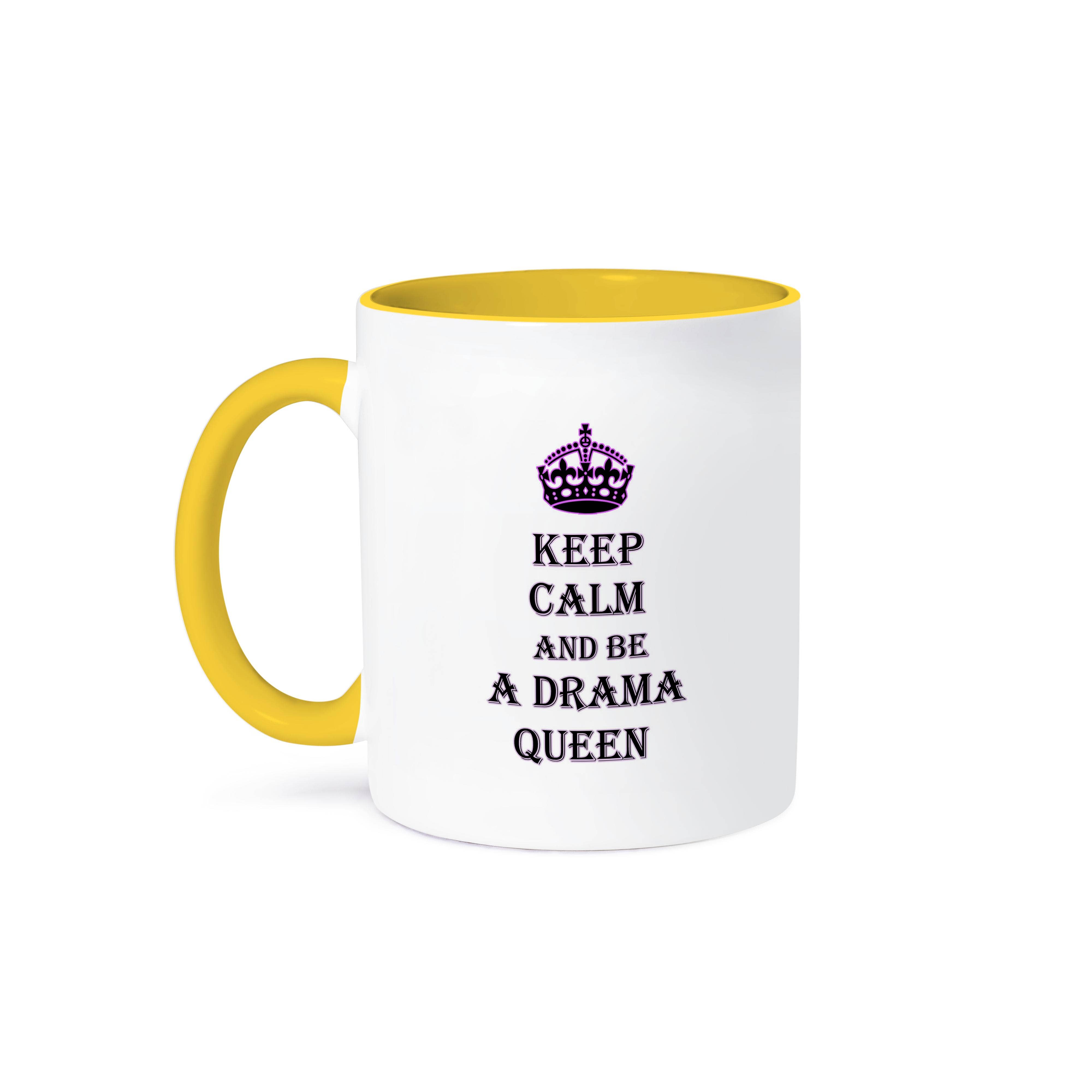 3dRose – Engroshandel Kaffekrus – 3dRose, Bevar roen og vær en drama queen. Hvid. Udsagn, Krus0