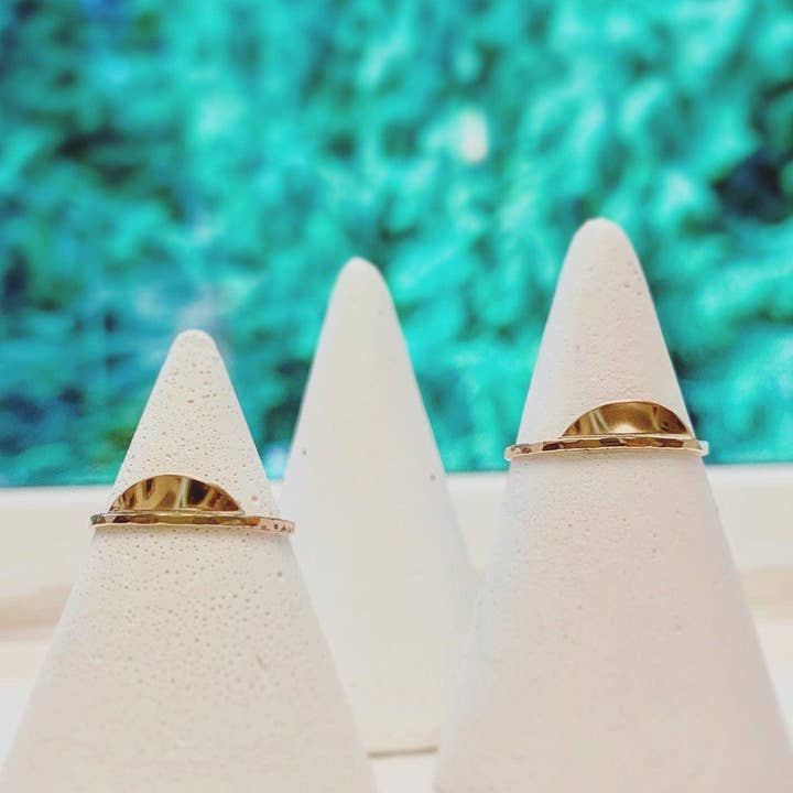 Foamy Wader - Wholesale Band/Stacked Ring - Sunrise Ring - semi circle shimmering stacker ring6