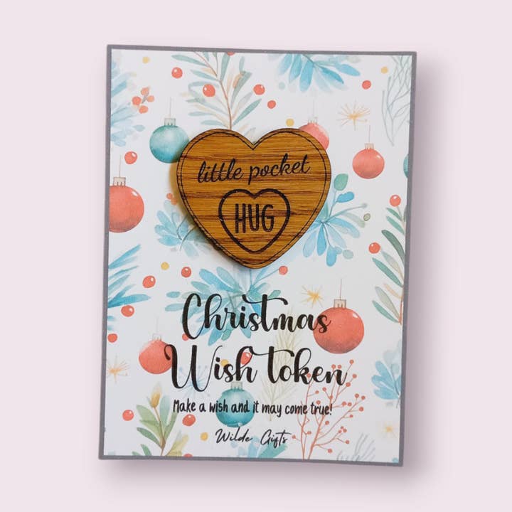 Blått tema julönskan symbol fickkram för wholesale av Wilde Gifts UK