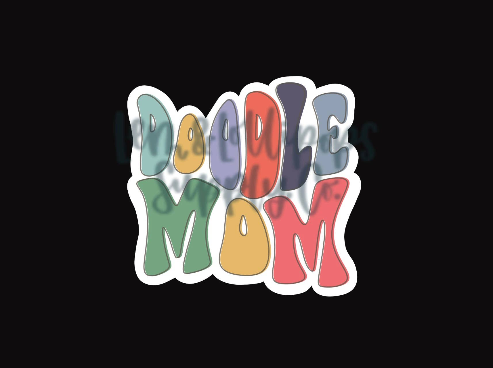 Lem&Lollipops Supply Co. LLC - Wholesale Sticker - Doodle Mom - Dog Mom Sticker0