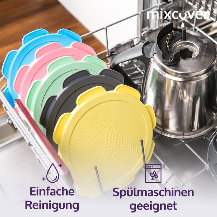 Mixcover GmbH - Vendita all'ingrosso Utensile/attrezzo da cucina - Coperchio in silicone Mixcover impermeabile e antiodore per Thermomix TM5 TM6 Friend giallo5