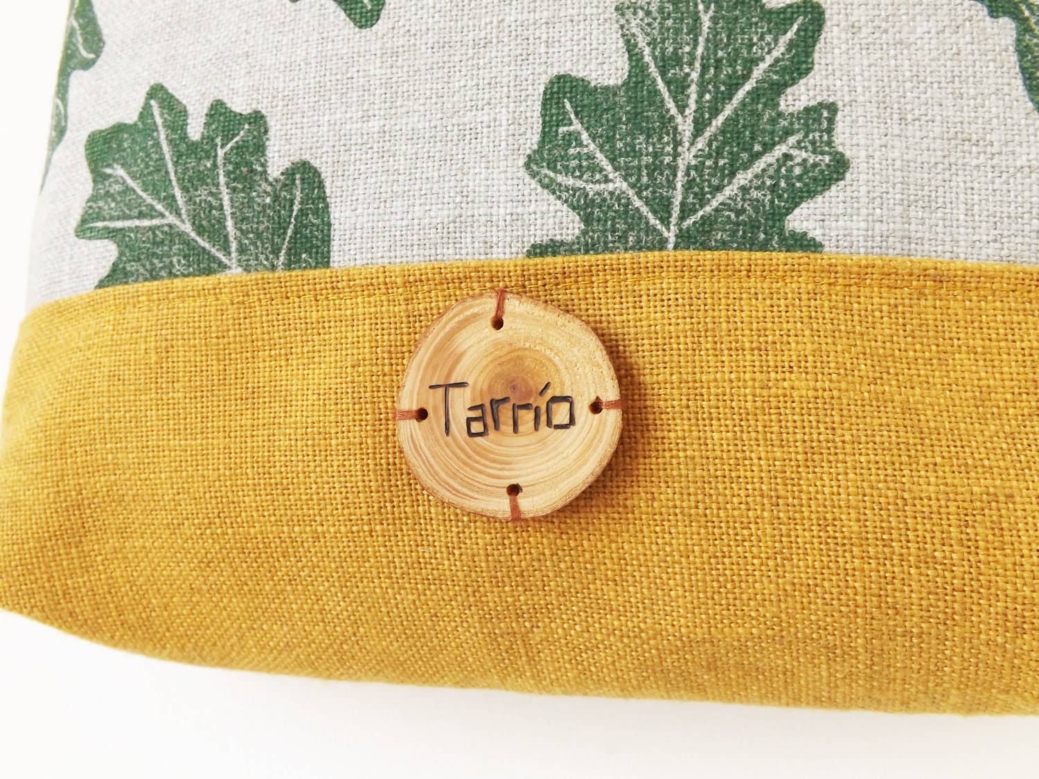 Made in Tarrío - Vente Sac porté épaule – femme - Sac à bandoulière « Feuilles de chêne » en tissus d’ameublement1