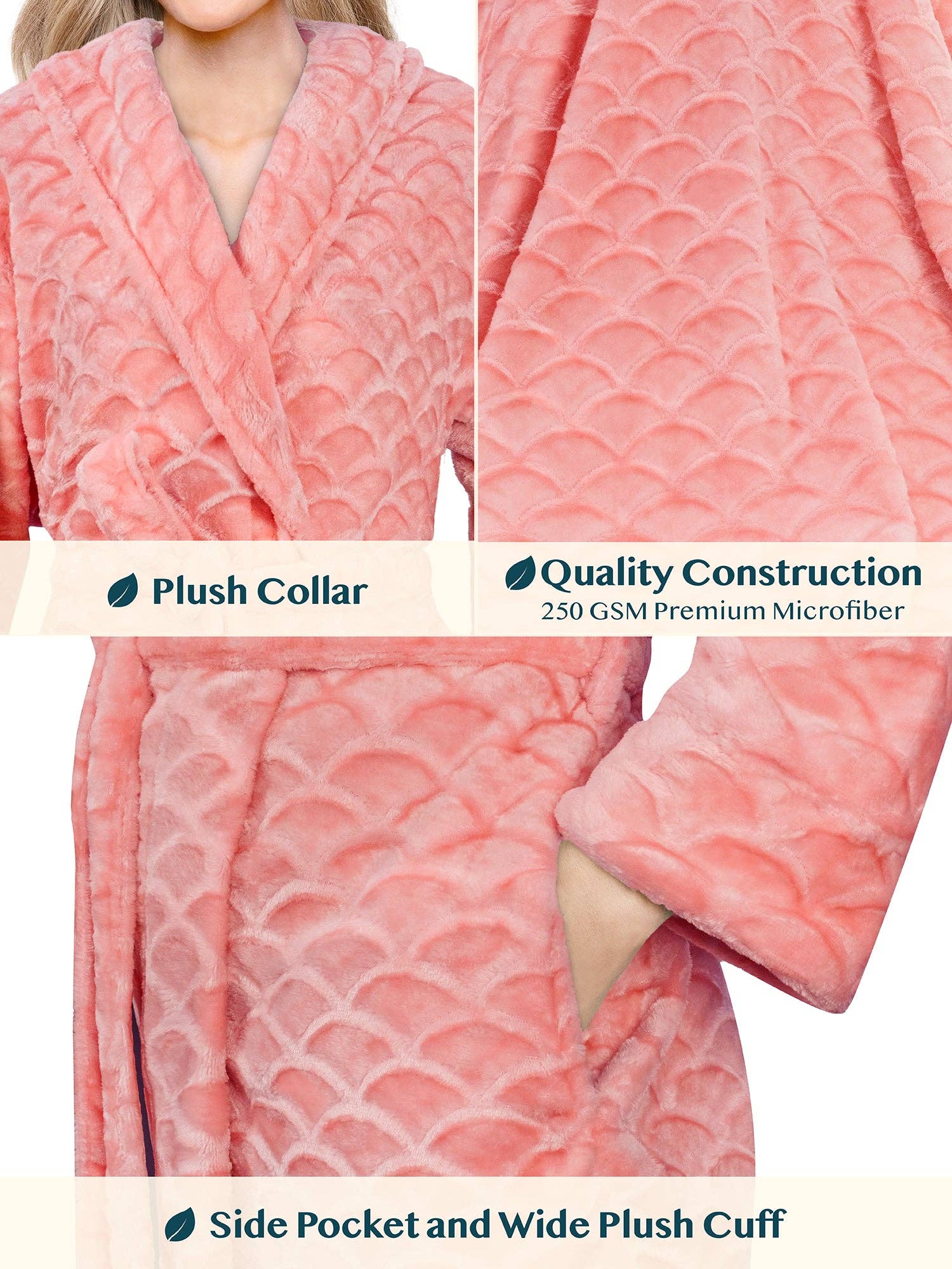 Pavilia - Wholesale Badjas - Dames - Dameskamerjas met geschulpte patroon14