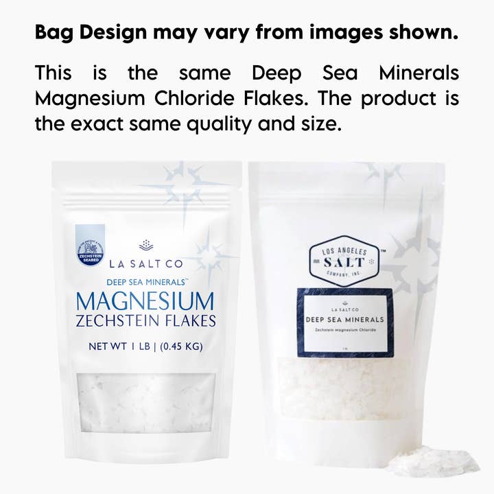 Los Angeles Salt Company – wholesale Bath salts – 1 lb Deep Sea Minerals™ Zechstein Magnesium Chloride Flakes