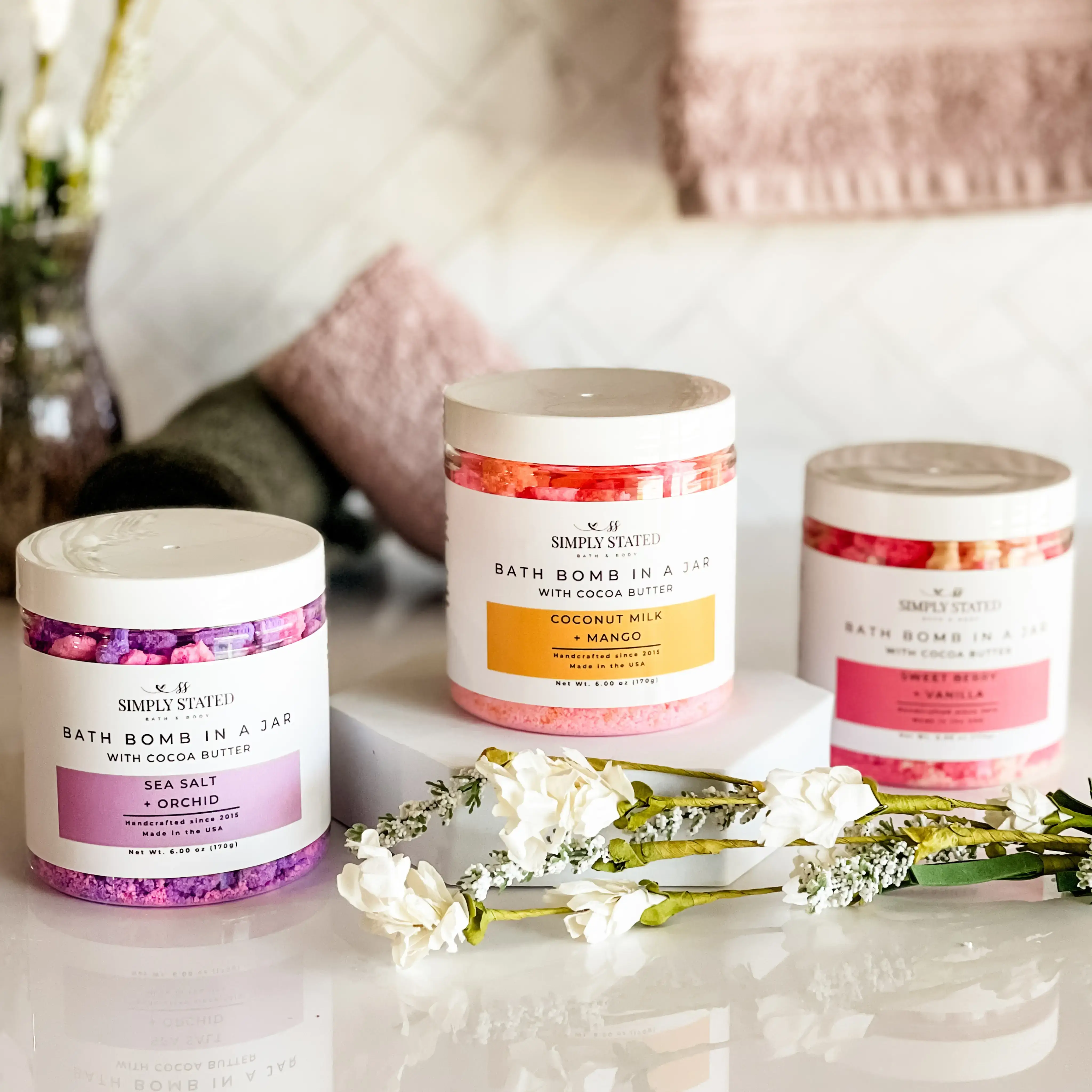 Simply Stated Bath & Body - Wholesale Bath Bomb/Fizz - Signature Bath Bomb in a Jar – Bath Fizzy Soak6