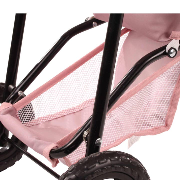 Gotz - Wholesale Doll - Kids - 3-Wheel Compact Grey-Pink "Soft Mood" Doll Buggy6
