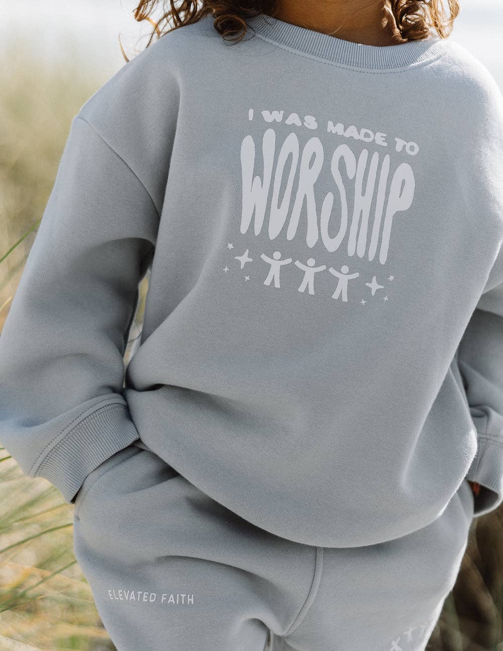 Elevated Faith - Wholesale Sweatshirt - Kids - Made To Worship Kids Crewneck1