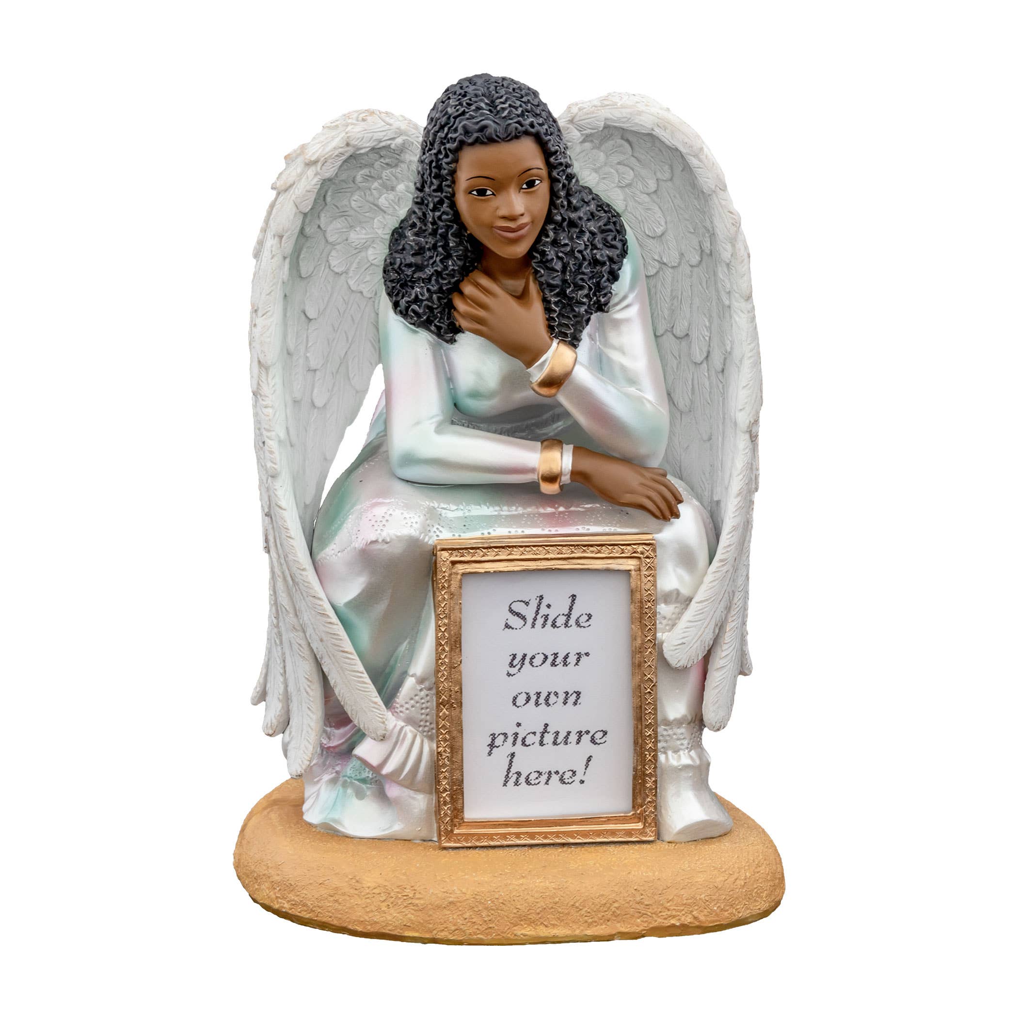 Positive Image Gifts - Vente Cadres photos - 16612 : Cadre photo ange afro-américain, 18,4 cm de hauteur0