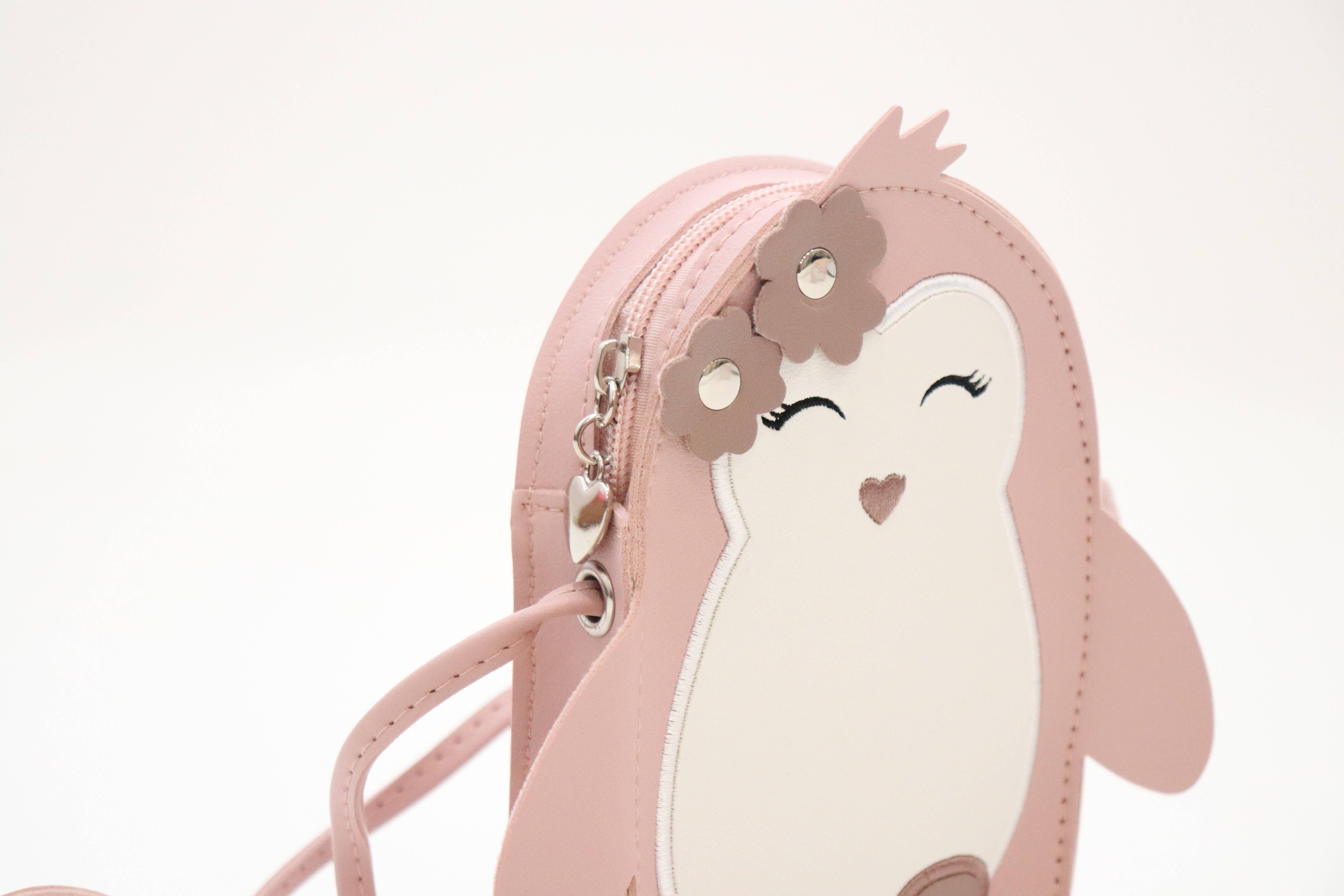Yuko B - Vente Sac à bandoulière – enfant - Sac bandoulière Litchi - L'adorable Bébé Pinguin Rose6
