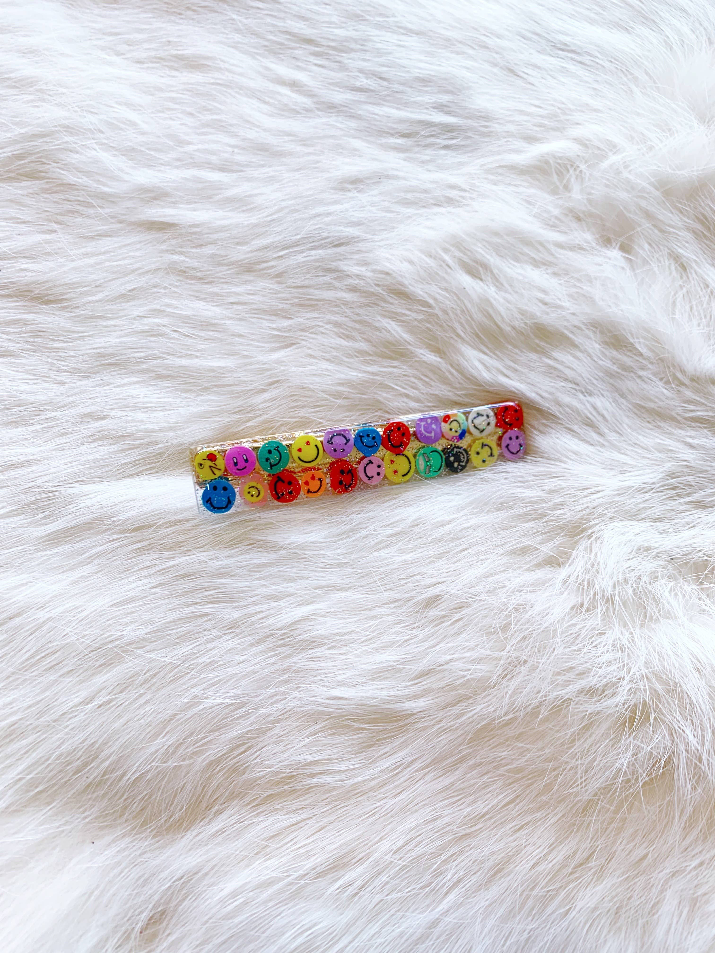 Coco's Musings - Wholesale Hair Clip - Women's - Rainbow Smiley Faces Hair Clips12