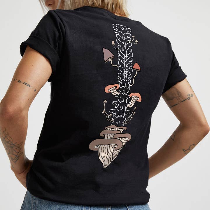 Botanatomie Wirbelsäule Rücken Print T-Shirt (Unisex) für den Großhandel von VO